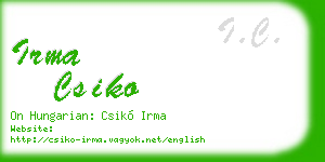 irma csiko business card