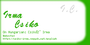 irma csiko business card